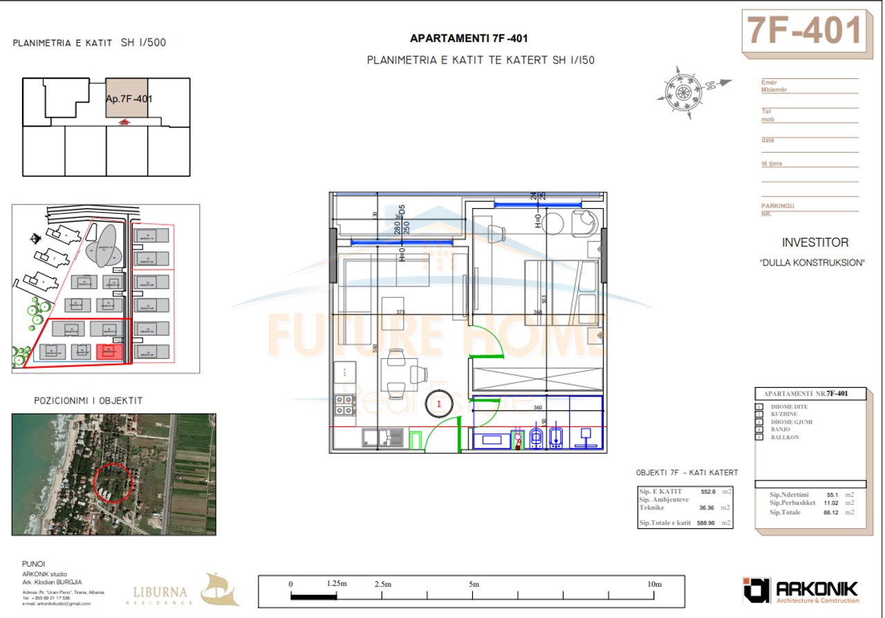 Shitet, Apartament 1+1 ,Rezidenca" Liburna", Mali i Robit