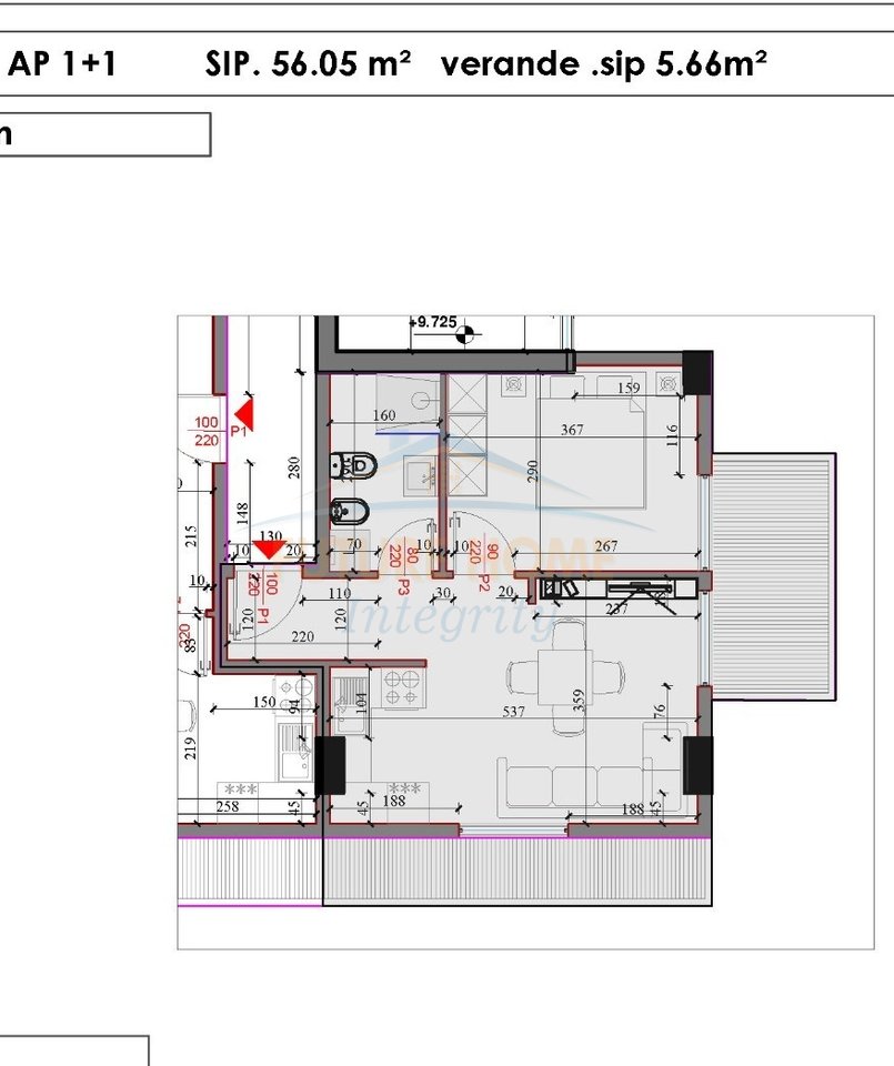 For sale, Apartment 1+1+Veranda, Residence Kodra e Liqenit, Paskuqan, Tirana.