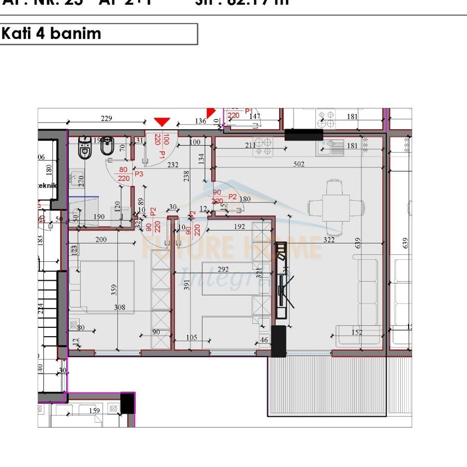 Shitet, Apartament 2+1, Rezidenca Kodra e Liqenit, Paskuqan, Tiranë.