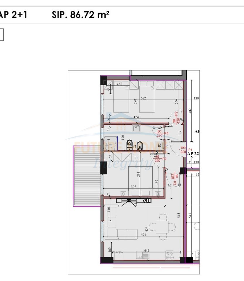 Shitet, Apartament 2+1, Rezidenca Kodra e Liqenit, Paskuqan, Tiranë.