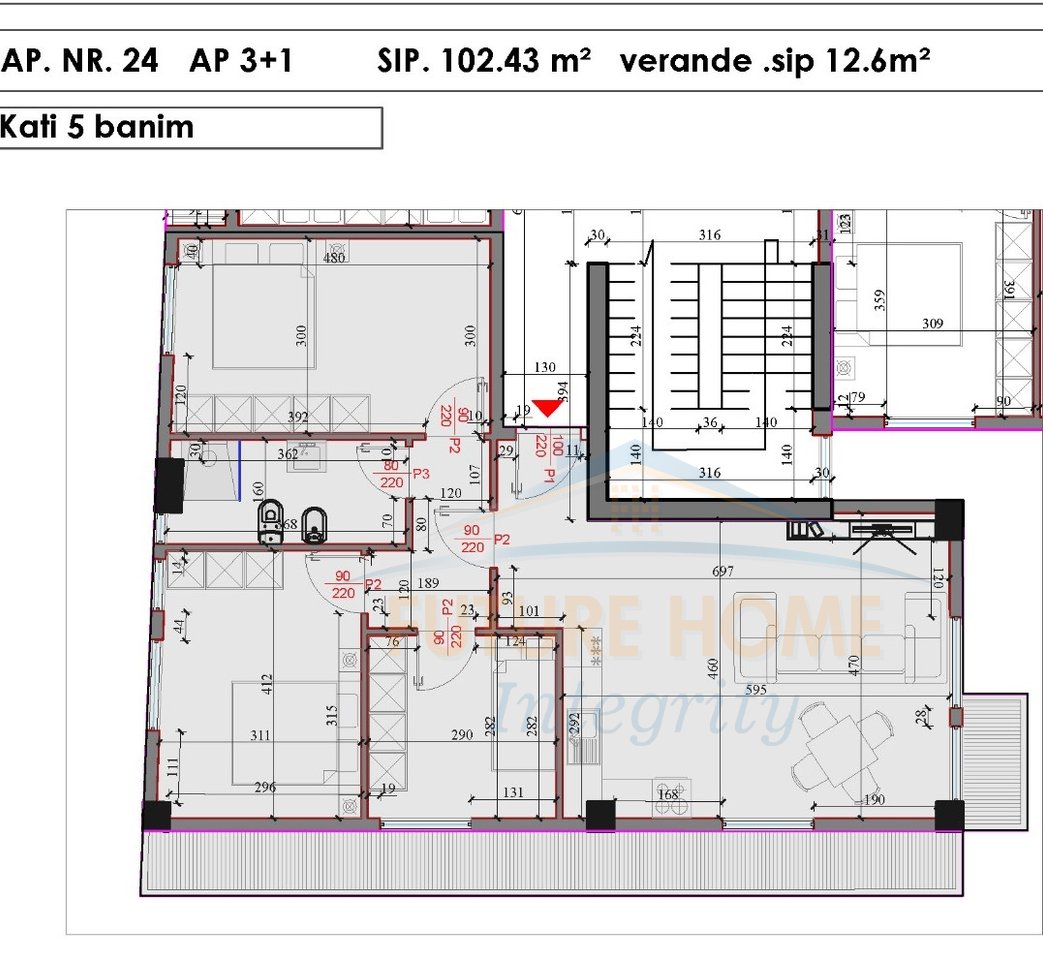Shitet, Apartament 3+1+Verandë, Rezidenca Kodra e Liqenit, Paskuqan, Tiranë.