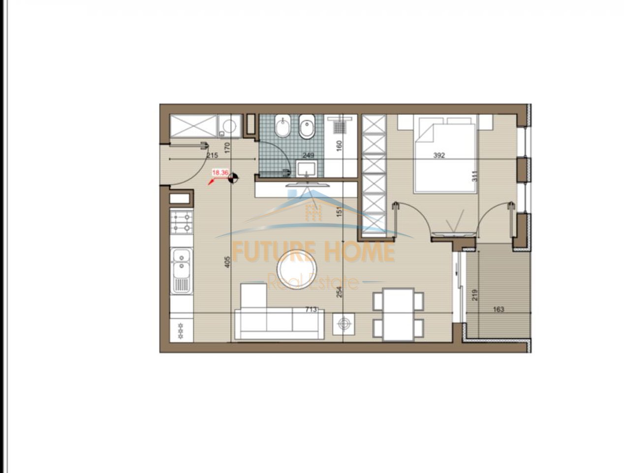 In vendita, Appartamento 1+1, Riviera Residence, Kamëz.