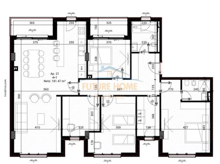 Shitet, Apartament 4+1, Park Houses Residence, Tiranë.