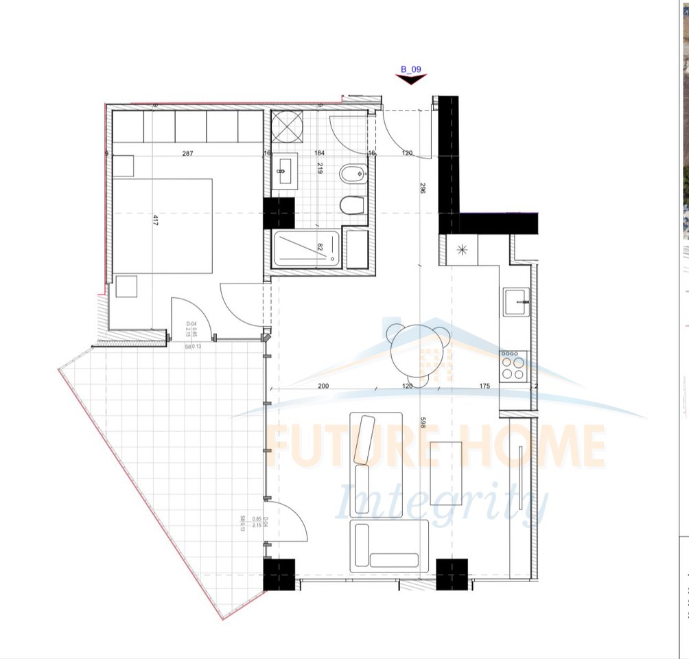 Shitet, Apartament 1+1, Unaza e Re, Tiranë.