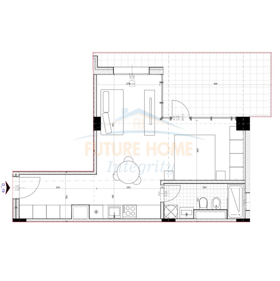 Shitet, Apartament 1+1, Unaza e Re, Tiranë.