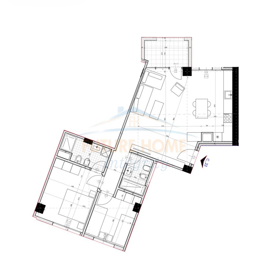 Shitet, Apartament 2+1+2, Unaza e Re, Tiranë.