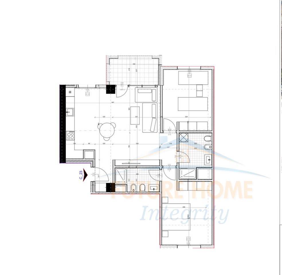 Shitet, Apartament 2+1+2, Unaza e Re, Tiranë.