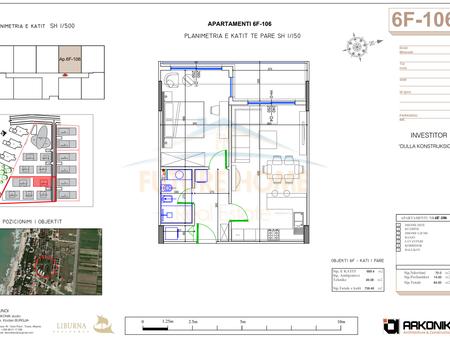 For sale, Apartment 1+1, "Liburna" Residence, Mali i Robit