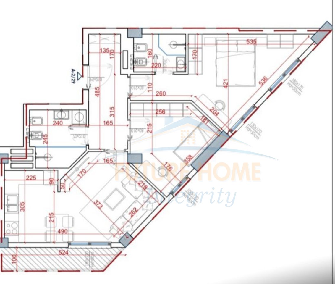 For sale, Apartment 1 +1, House Residence, Tirana.