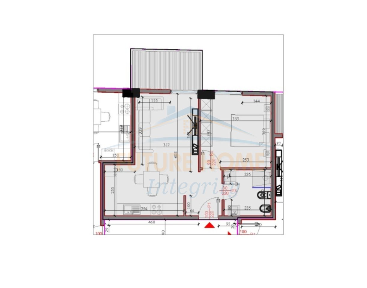 Shitet, Apartament 1+1, Rezidenca Kodra e Liqenit, Paskuqan, Tiranë.