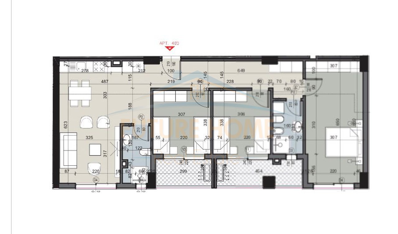 Shitet, Apartament 3+1+2 Poste Parkimi, Selite kompleksi Euro 3D