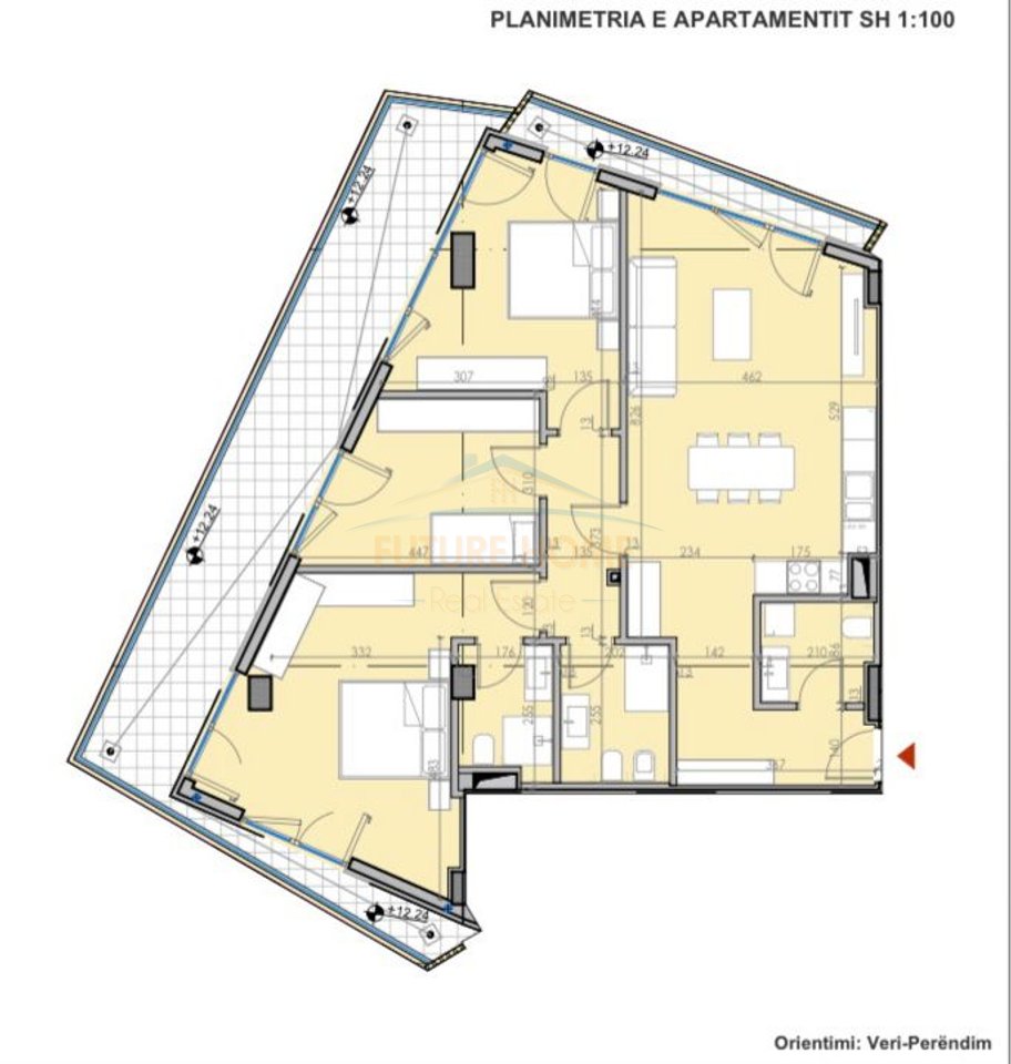 In vendita, Appartamento 3+1+2+Veranda + Posto Auto, Gradient Residence, Lago Secco, Tirana
