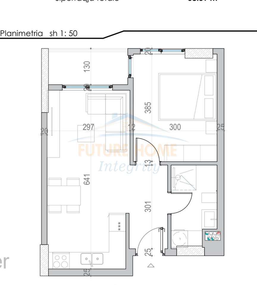 For sale, Apartment 1+1, Golem, Durrës.