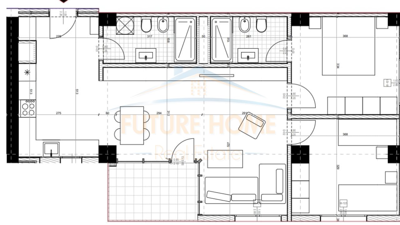 APARTAMENT 2+1+2 PER SHITJE TE RIVERPARK RESIDENCE