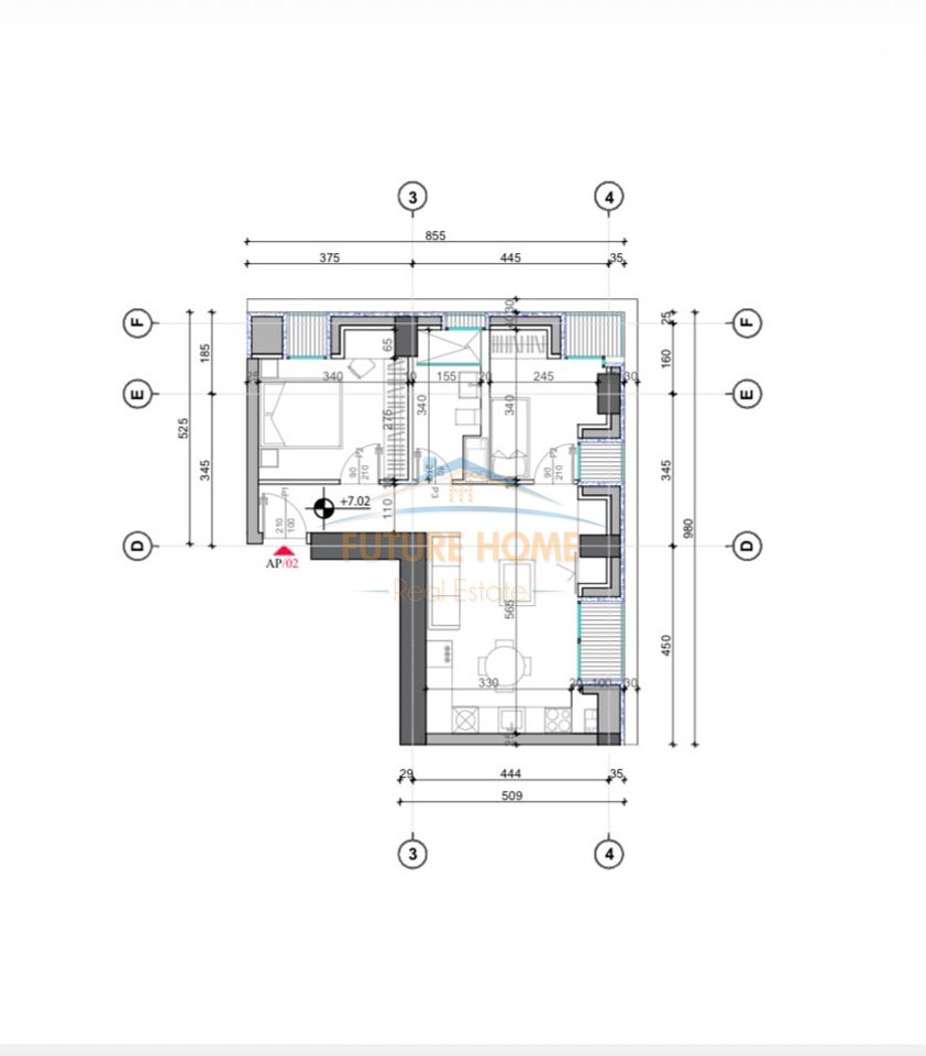 In vendita, appartamento 2+1, Skycomb Residence, Nuovo Boulevard, Tirana