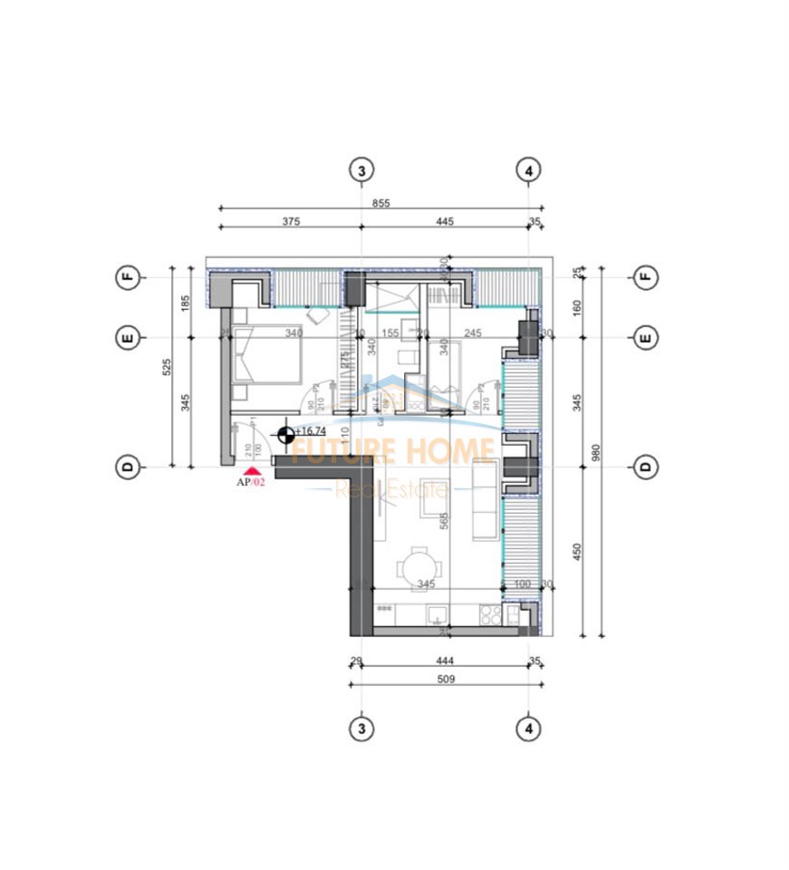 Shitet, Apartament 2+1, Skycomb Residence, Bulevardi i Ri, Tiranë