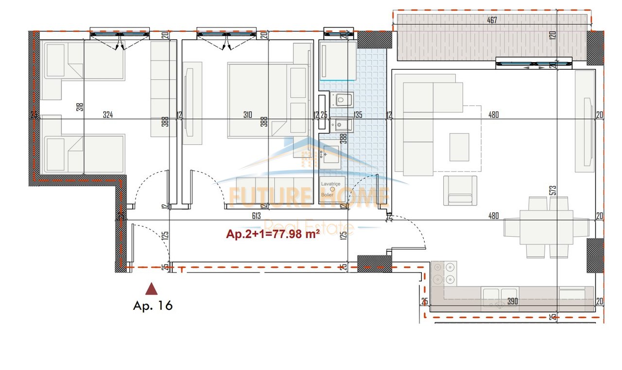 Shitet, Apartament 2+1, Ringside Rezidencë, Paskuqan.