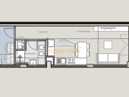 Mundësi investimi, Apartament 1+1, Baks Bay, Rana e Hedhun.