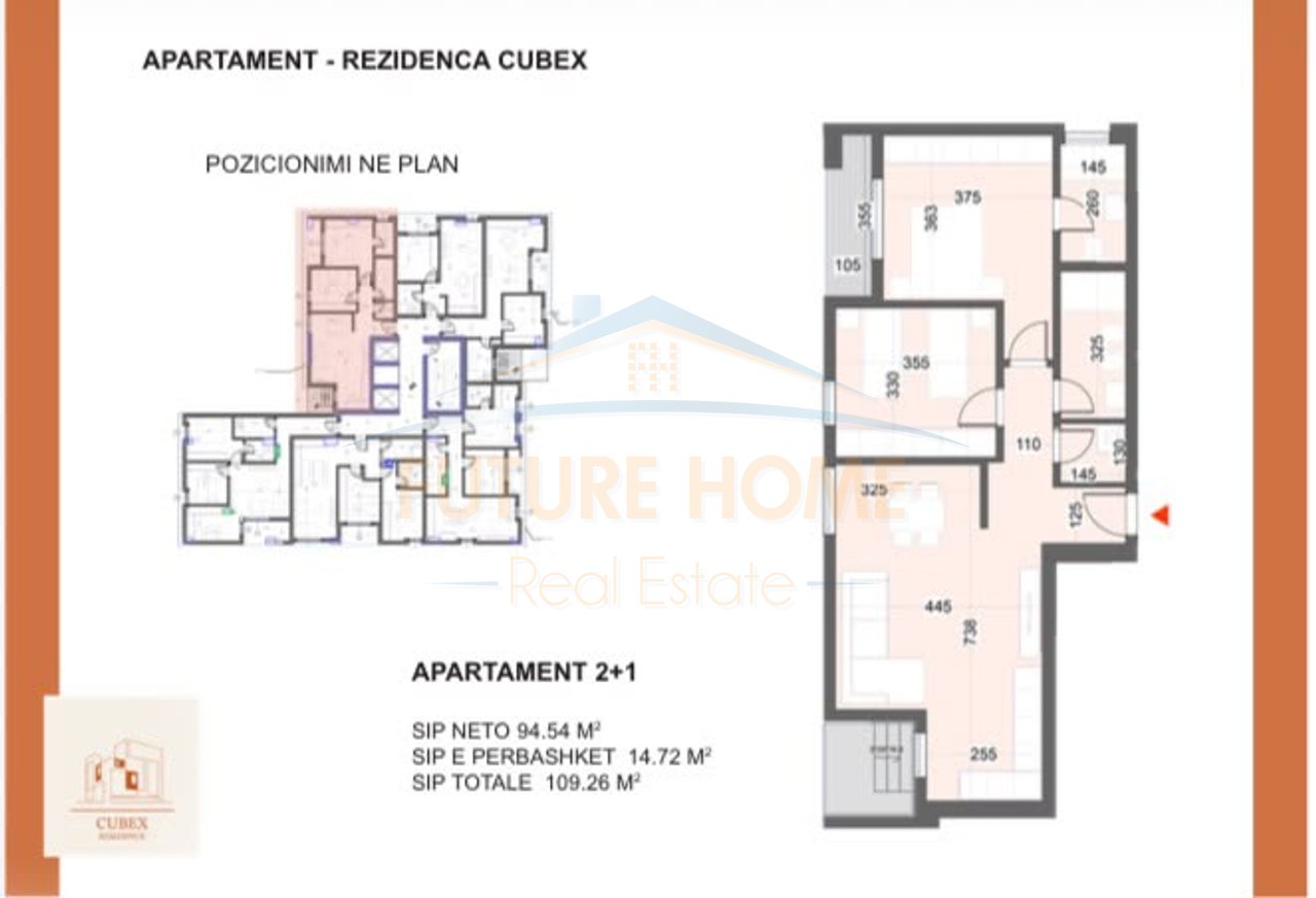 Vendesi Appartamento 2+1+Posto Auto, Residenza Cubex, Via Kavajes