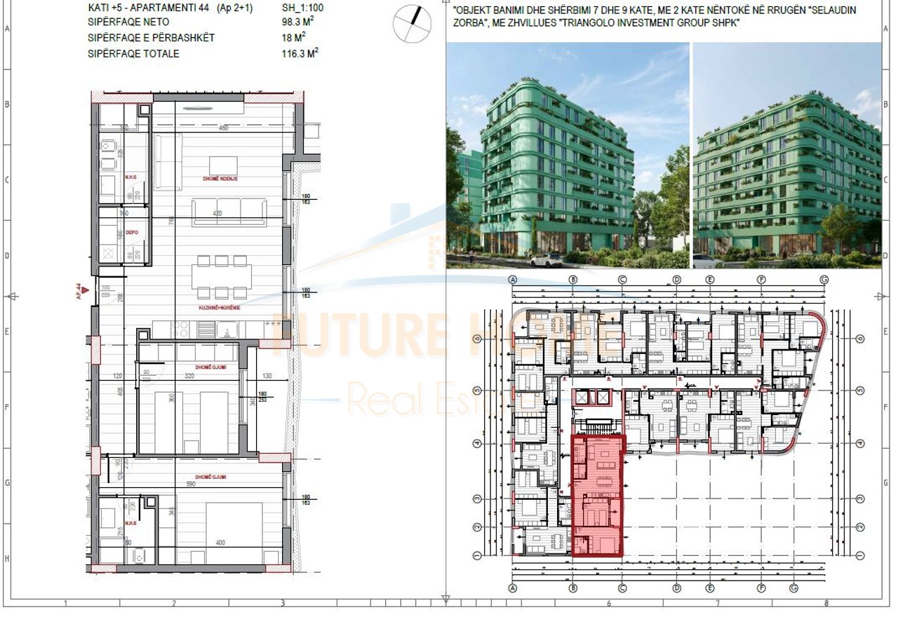 Shitet Apartament 2+1+2, Rezidenca Puls,Rruga e Dibres