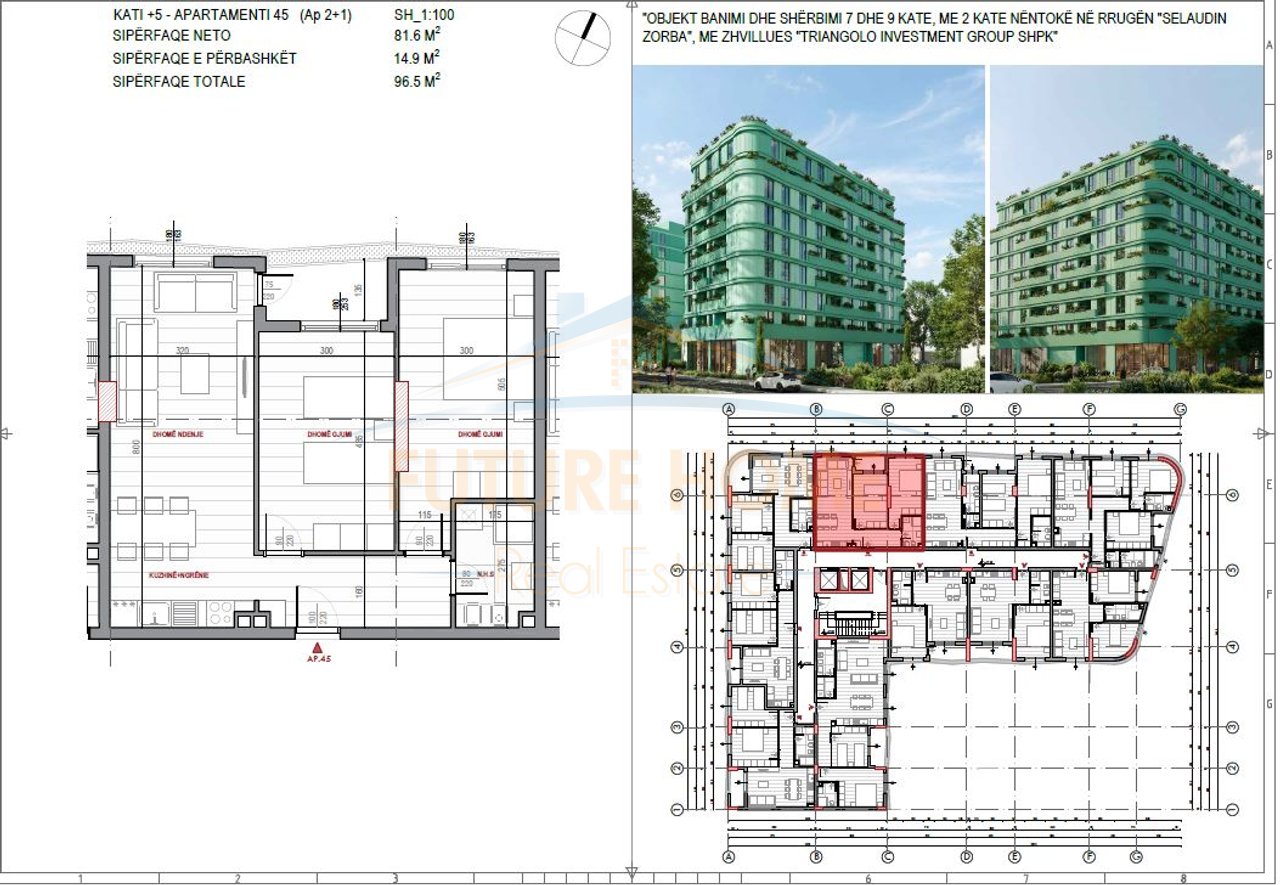 Shitet Apartament 2+1, Rezidenca Puls,Rruga e Dibres
