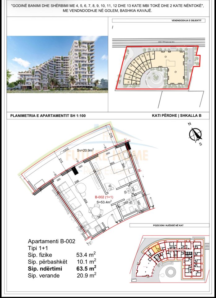 For sale, Apartment 1+1+Veranda, Residence "Tiktaalik", Qerret
