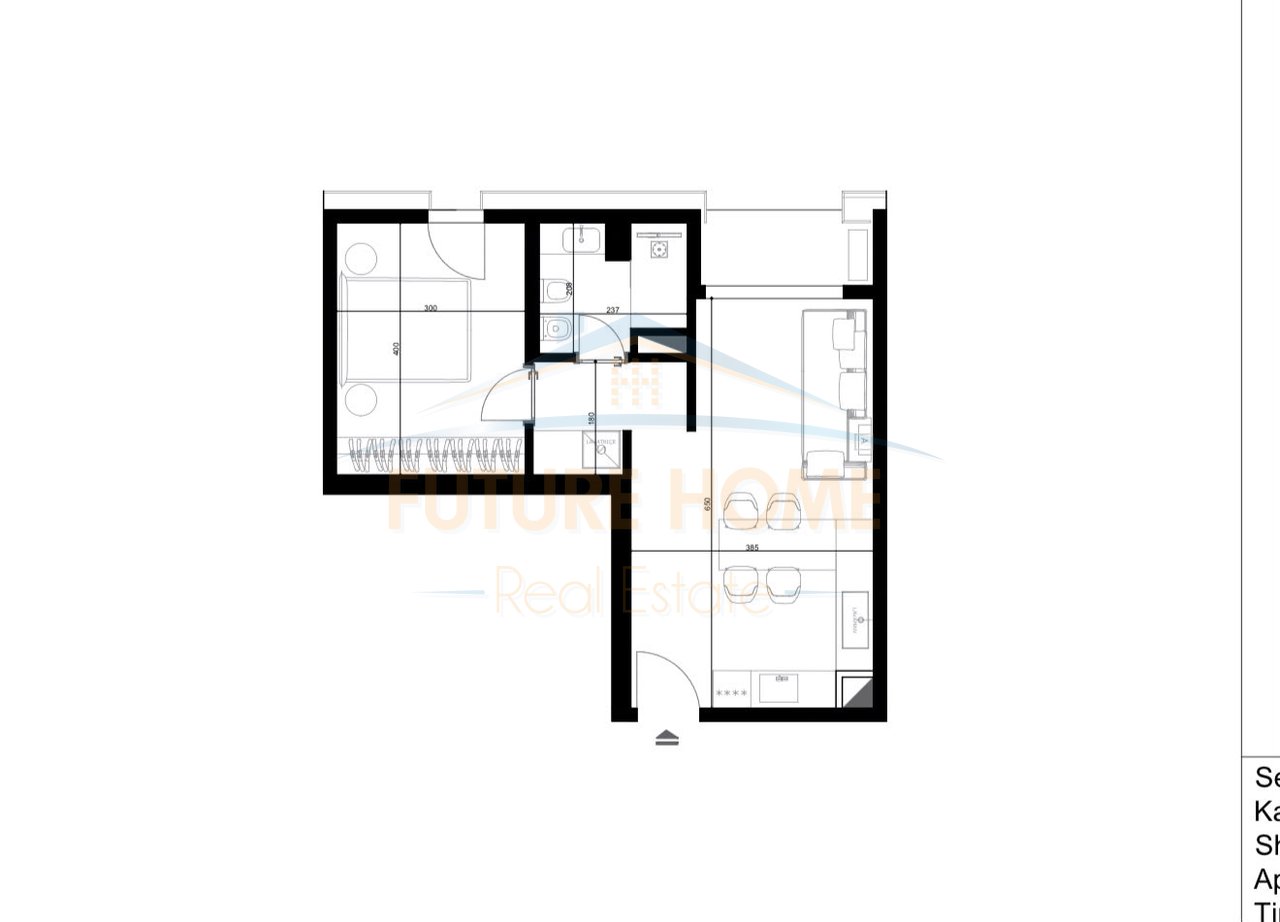 In vendita, Appartamento 1+1, Riverside Residence, Tirana