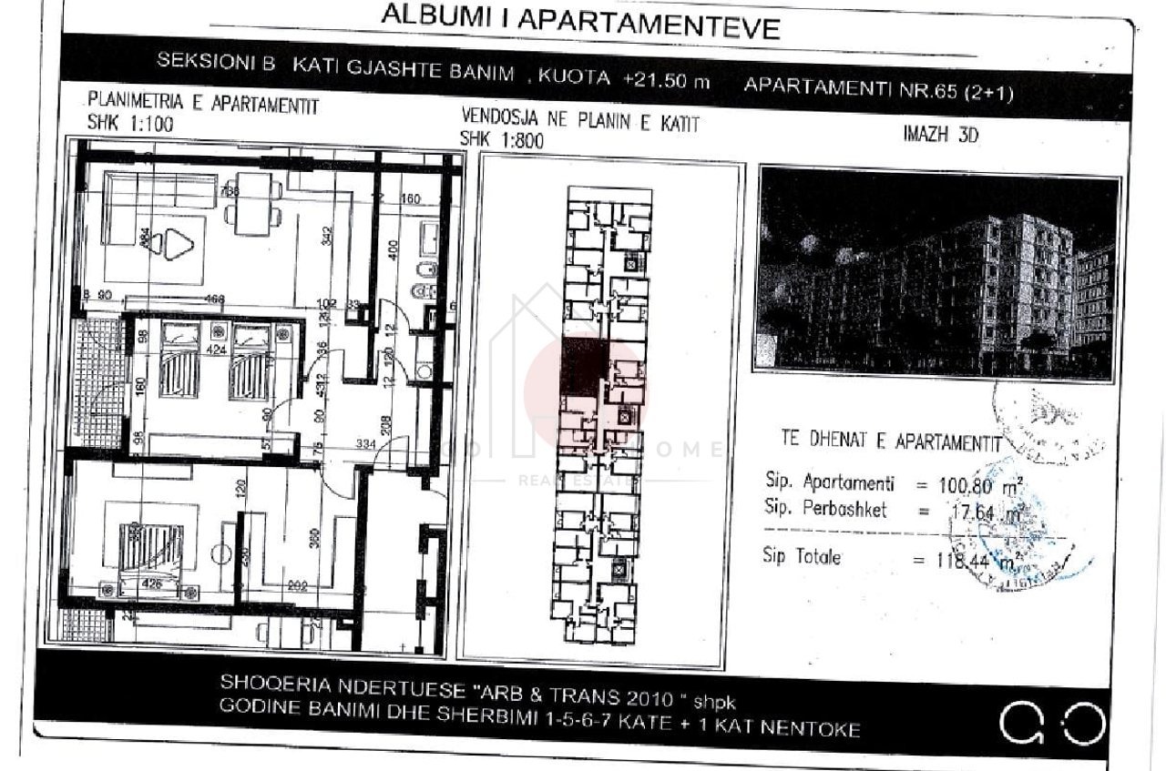 2+1 apartment for sale in Ulliri Roundabout, Kamez