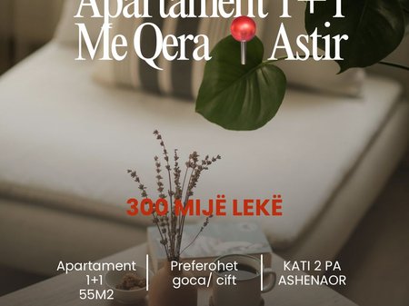 SHTËPI ME QIRA 1+1 • UNAZA E RE – RR. TEODOR KEKO