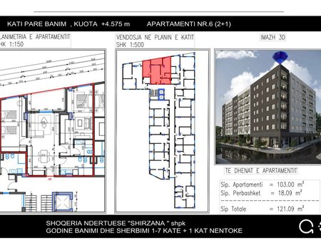Appartamento 2+1 in Vendita a Paskuqan, Tirana - 128000€ | 121 m²