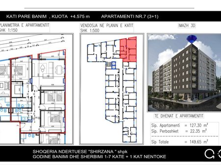 Appartamento 2+1 in Vendita a Paskuqan, Tirana - 157000€ | 150 m²