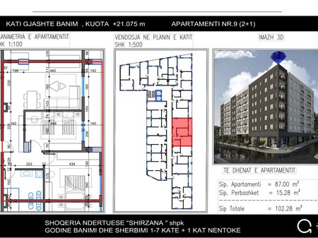 Appartamento 2+1 in Vendita a Tirana - 107.300€ | 102,28 m²