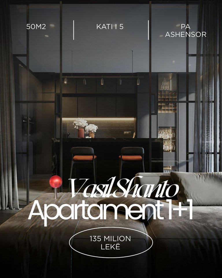 VENDESI APPARTAMENTO 1+1 – VASIL SHANTO (VICINO AL MUNICIPIO)