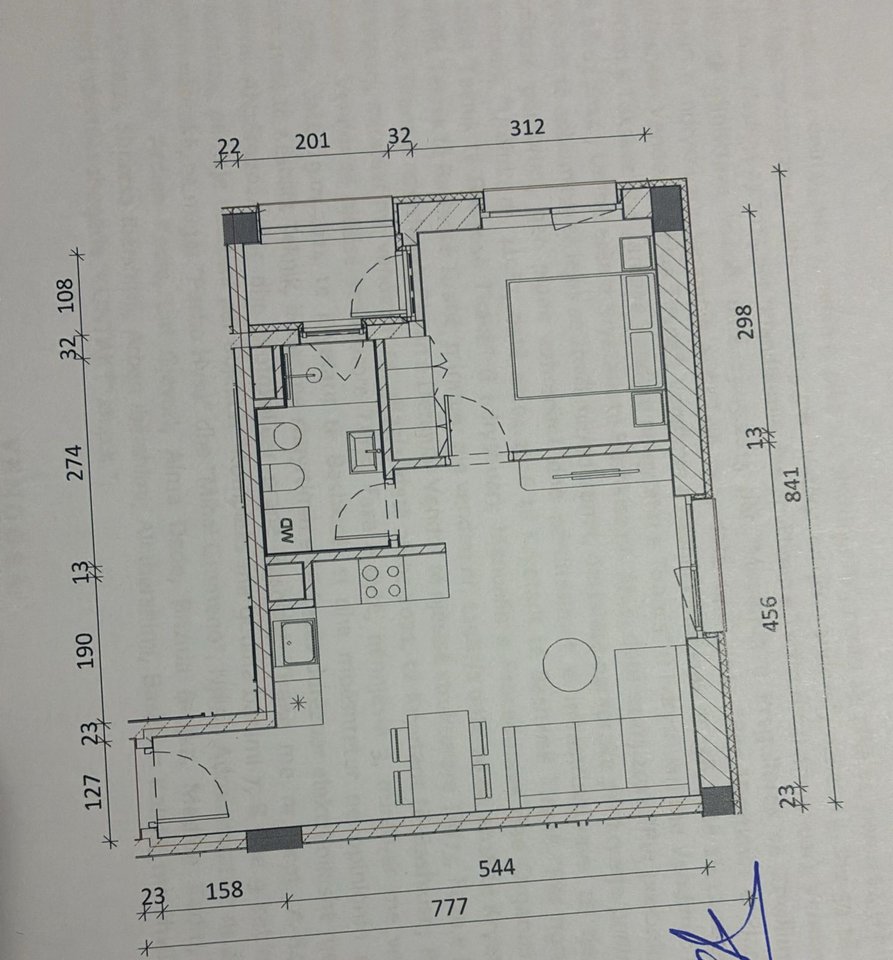SHITET APARTAMENT 1+1 – KOMPLEKSI KADIU (ALI DEMI)
