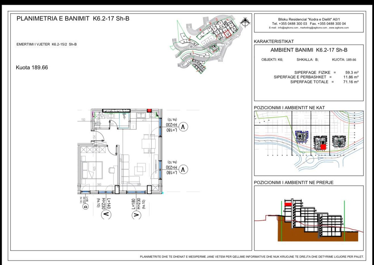 FOR SALE 1+1 APARTMENT – KODRA E DIELLIT 2