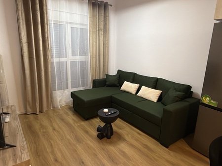 1+1 APARTMENT WITH BALCONY FOR RENT – ALI DEMI (KADIU COMPLEX), TIRANA