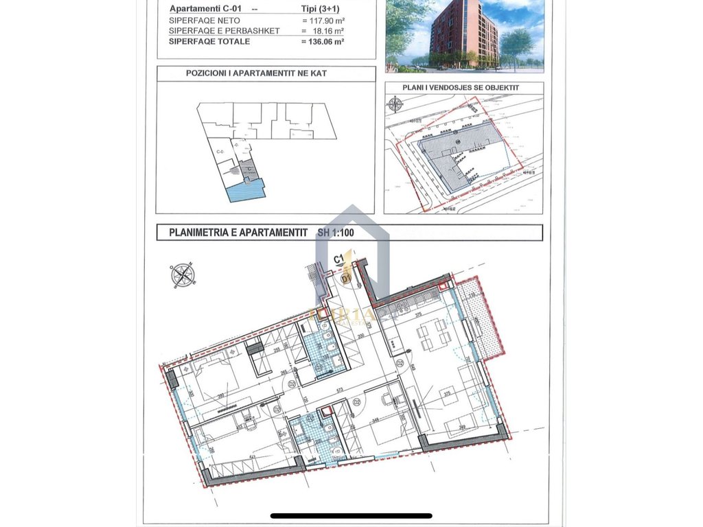 OKAZION! Apartament 3+1 per shitje tek “Bulevardi Ri”