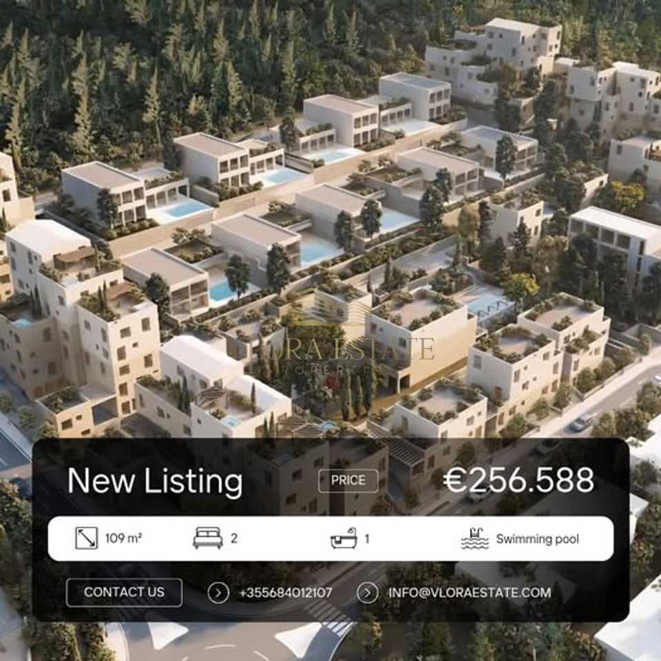 Apartament Për Shitje te Square Village në Dhërmi, Vlorë - 256,588€ | 108.80 m²