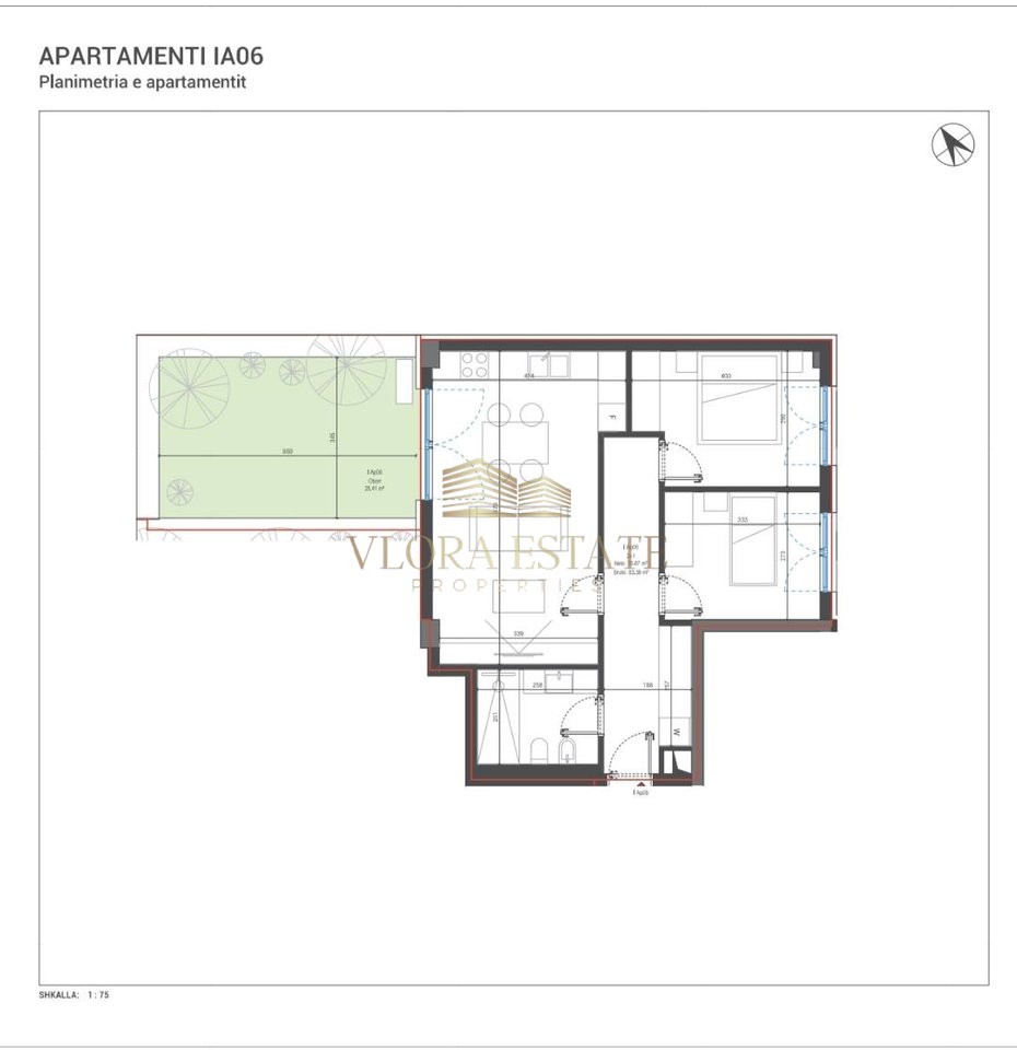 Apartament Për Shitje te Square Village në Dhërmi, Vlorë - 256,588€ | 108.80 m²