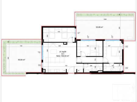 Appartamento 3+1+Veranda in vendita a Square Village, Drimadhes!