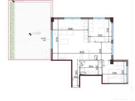 Appartamento 2+1 con Veranda in Vendita a Square Village, Drimadhes!
