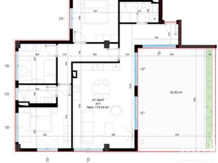 Apartment 3+1+Veranda for sale at Square Village, Drimadhes!