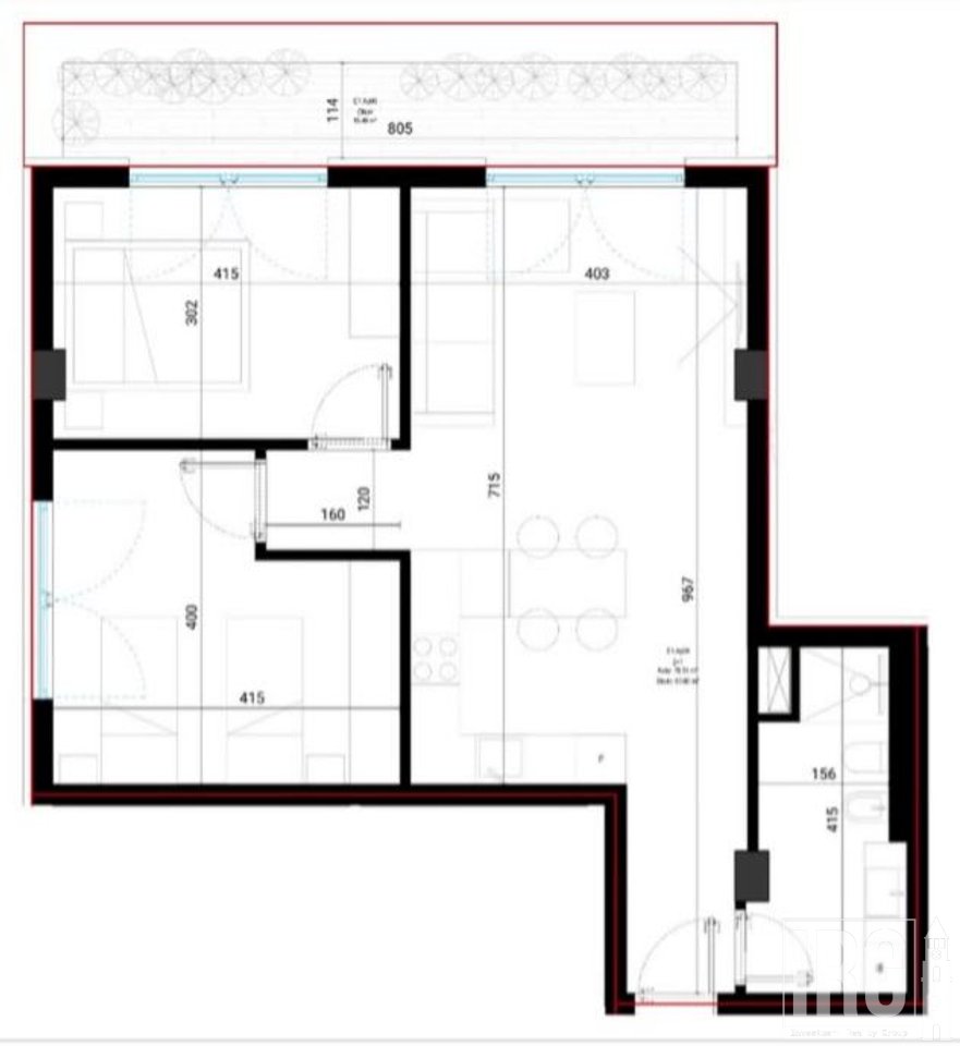 Apartment 2+1 with Yard for Sale at Square Village, Drimadhes!