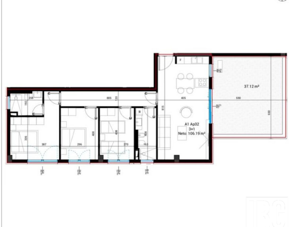 Appartamento 3+1+Veranda in vendita a Square Village, Drimadhes!