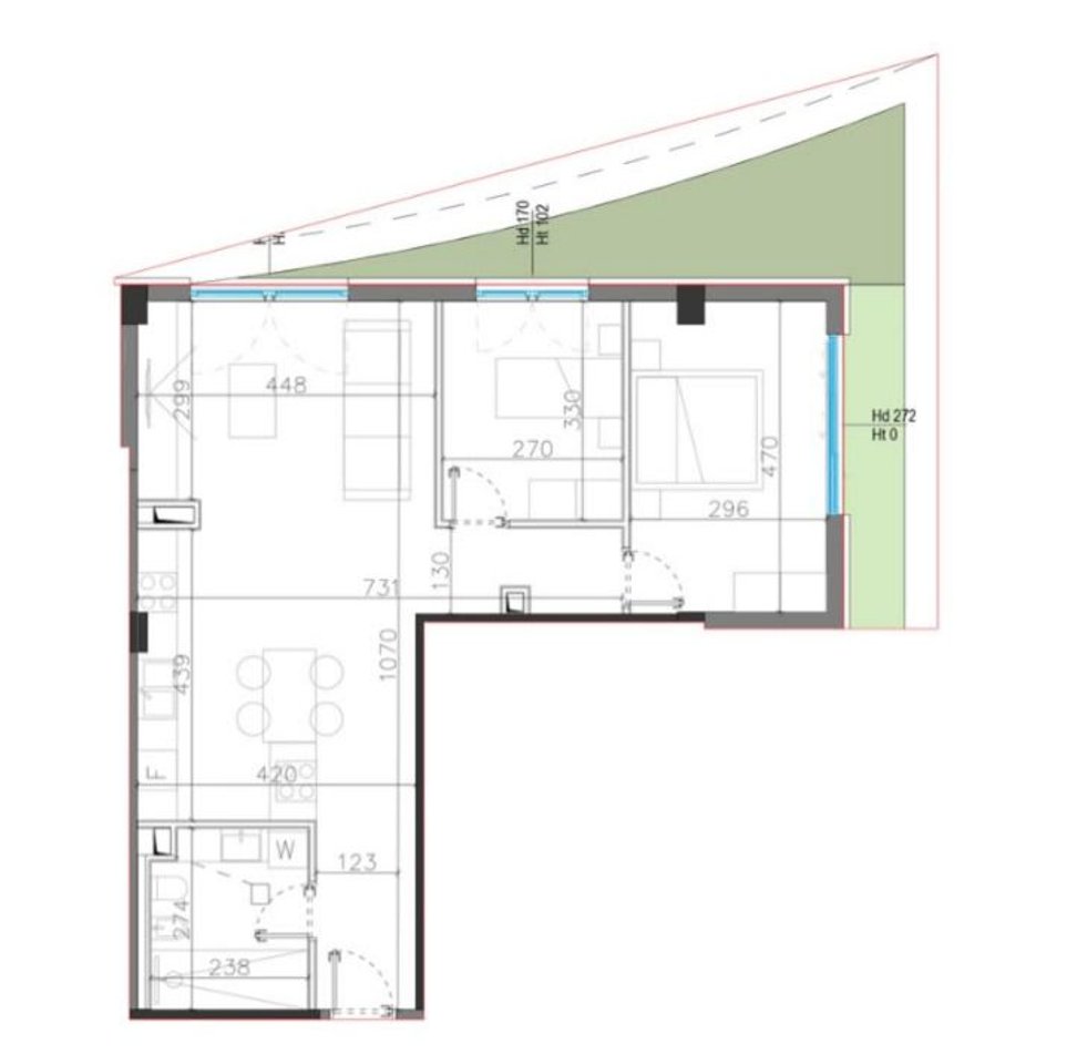 Appartamento 2+1 con cortile in vendita a Square Village, Drimadhes!