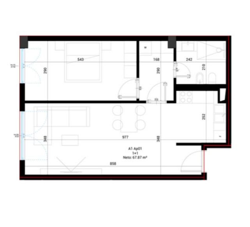 Appartamento 1+1 in vendita a Square Village, Drimadhes!