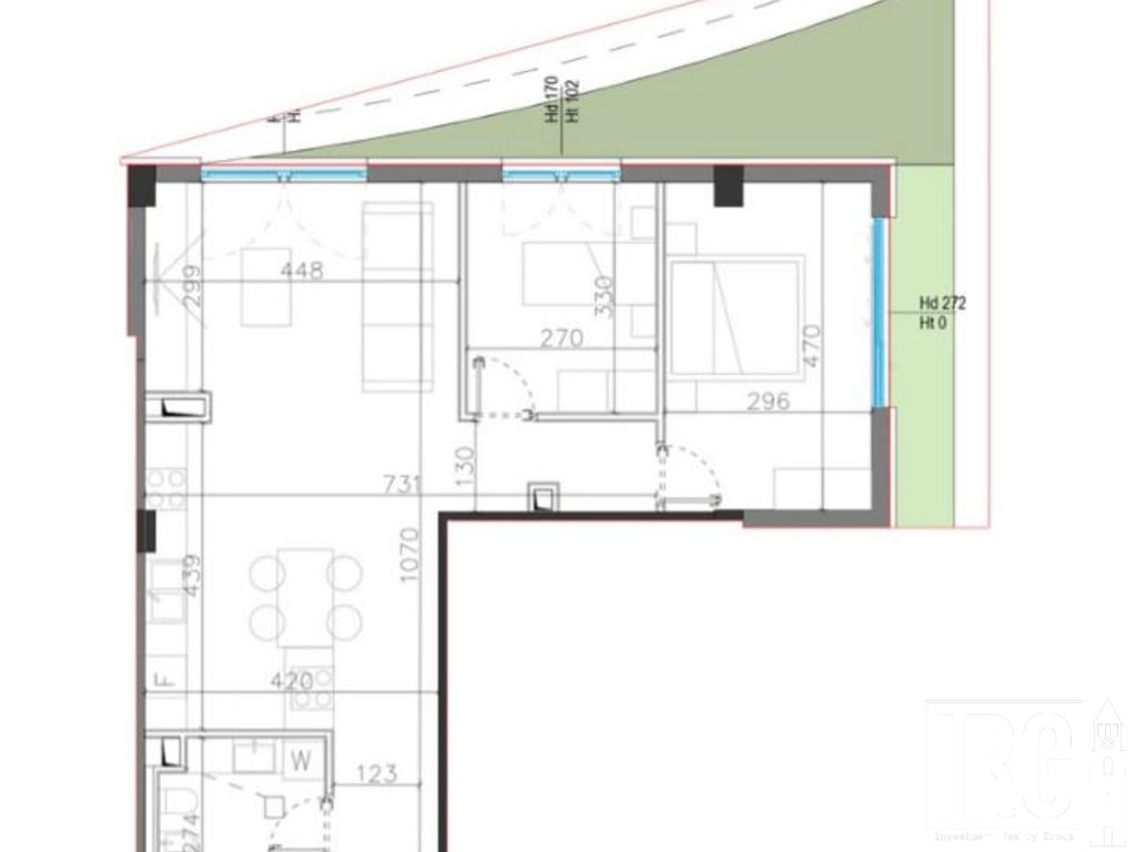 Apartment 2+1 with Yard for Sale at Square Village, Drimadhes!