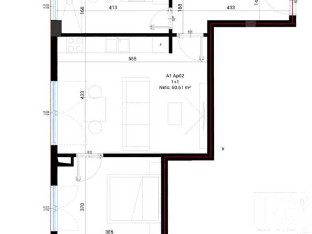 Apartment 1+1 for sale at Square Village, Drimadhes!