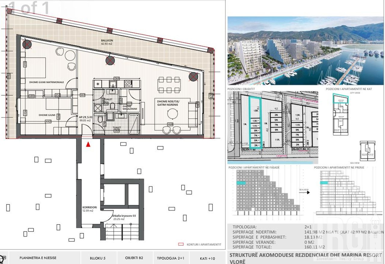 APPARTAMENTO PREMIUM IN VENDITA 2+1+PARCHEGGIO, VLORA MARINA