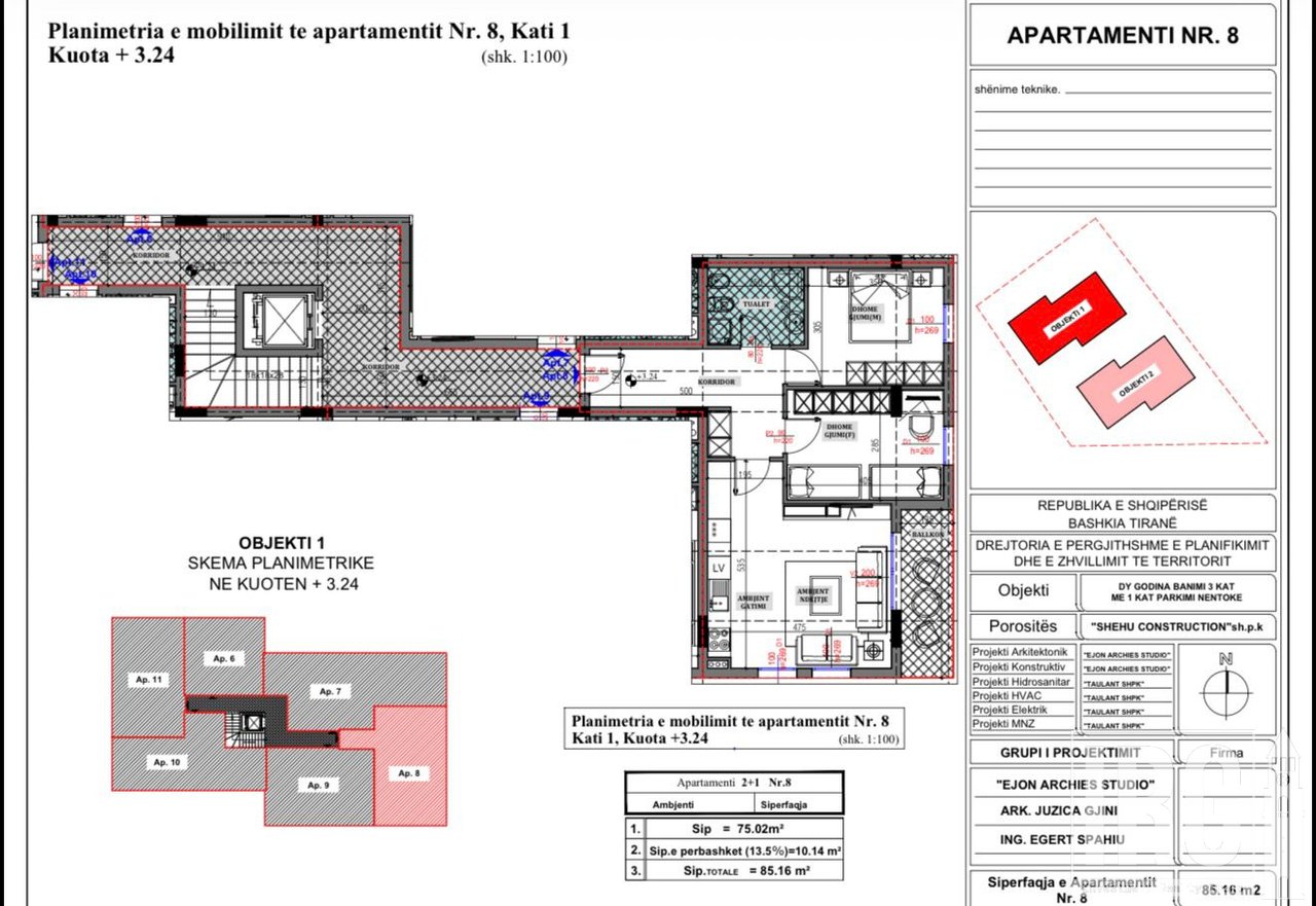 APARTMENT 2+1 FOR SALE IN OLD SAUK, OAZ TIRANA 2 !